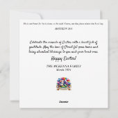 春ウッドランドミュージシャンイースターバニーファンタジーアート シーズンカード (裏面)