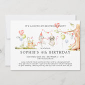 春ウッドランド|ドライブバイ誕生日招待状 招待状 (正面)