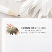 春ウッドランド |ベビーシャワー差出人住所ラベル ラベル (インサイチュ)