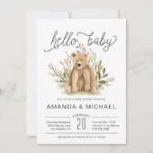 春ウッドランド |ベビーシャワー招待状 招待状 (正面)