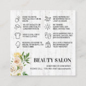 春ウッドワックスアフターケアカード スクエア名刺 (裏面)