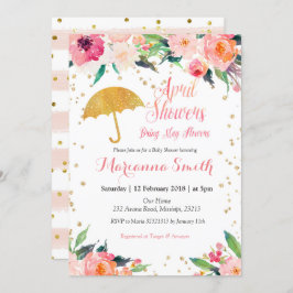 春エイプリルシャワーメイフラワーズ招待状 招待状