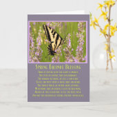 春エクイノックス恵みバタフライオスタラ カード (黄色い花)