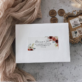 春エレガントフローラウェディングRSVP住所 シール