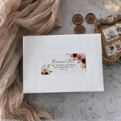 春エレガントフローラウェディングRSVP住所 シール