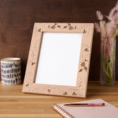 春エレガントフローラ木製写真レーザ レーザー彫刻フレーム (左)