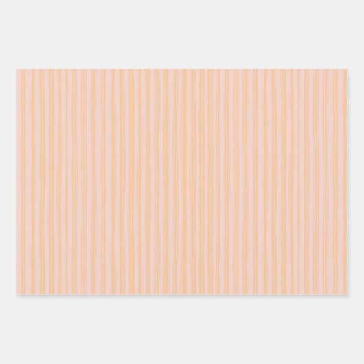 春エレガントフローラ水の色ピーチデクページ ラッピングペーパーシート (正面3)