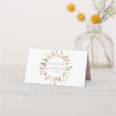 春エレガントフローラ赤面ピンク牡丹 プレイスカード (裏面)