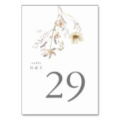 春エレガントボホワイルドフラワー結婚ズ テーブルナンバー (正面)