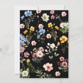 春エレガントワイルドフラワーメドーガーデン卒業 招待状 (裏面)