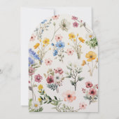 春エレガントワイルドフラワーメドーガーデン卒業 招待状 (裏面)