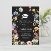 春エレガントワイルドフラワーメドーガーデン卒業 招待状 (スタンド正面)
