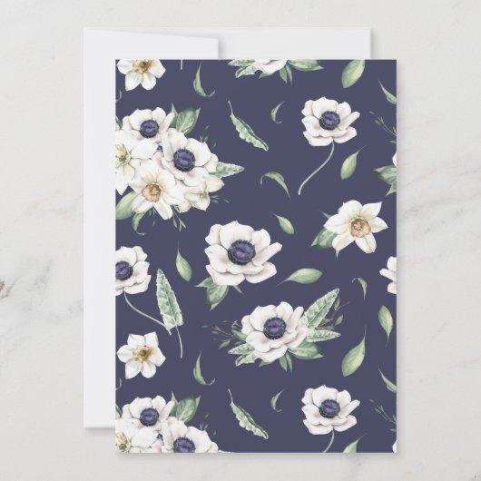 春エレガント水色フローライースターランチ 招待状 (裏面)