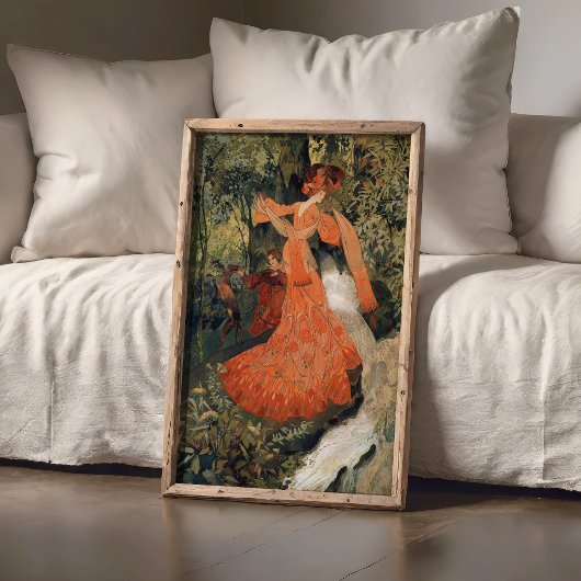 春エレガント近くのヴィンテージ ポスター