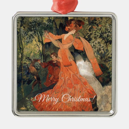 春エレガント近く メタルオーナメント (正面)