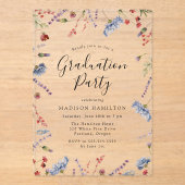 春エレガント野草卒業党 アクリル招待状 (正面)