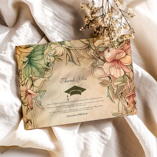 春エレガント野草卒業党 サンキューカード