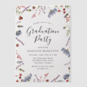 春エレガント野草卒業党 ベラム紙招待状 (正面)