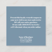 春エレガント開花ブティック割引クーポン 割引カード (裏面)