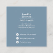 春エレガント開花牡丹ソーシャルメディアのアイコン スクエア名刺 (裏面)