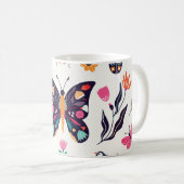 春エレメンツ蝶の鳥の花 コーヒーマグカップ (正面右)