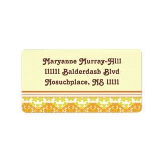 春オレンジデイジーチェーン住所 シールのTouch ラベル