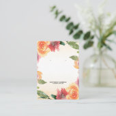 春オレンジレッドフローライヤリングディスプレイ 名刺 (スタンド正面)