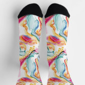 春オーガニックの波状のテクスチャ ソックス (上部)