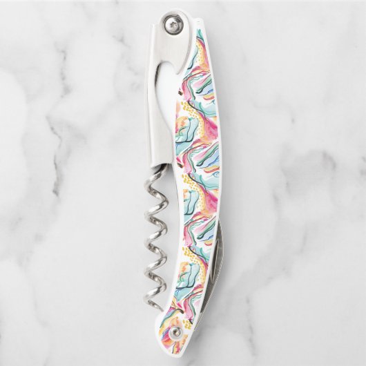 春オーガニックの波状のテクスチャ ソムリエナイフ (正面)