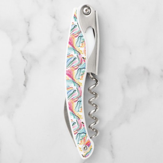 春オーガニックの波状のテクスチャ ソムリエナイフ (裏面)