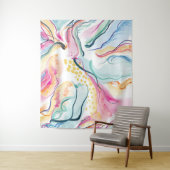 春オーガニックの波状のテクスチャ タペストリー (インサイチュ)