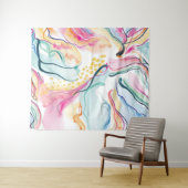 春オーガニックの波状のテクスチャ タペストリー (インサイチュ(横))
