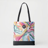 春オーガニックの波状のテクスチャ トートバッグ (正面)