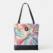 春オーガニックの波状のテクスチャ トートバッグ (裏面)