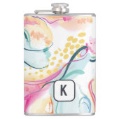 春オーガニックの波状のテクスチャ フラスク (正面)