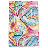 春オーガニックの波状のテクスチャ ミディアムペーパーバッグ (正面)