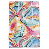 春オーガニックの波状のテクスチャ ミディアムペーパーバッグ (裏面)