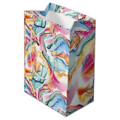 春オーガニックの波状のテクスチャ ミディアムペーパーバッグ (裏面アングル)