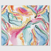 春オーガニックの波状のテクスチャ ラッピングペーパー (フラット)