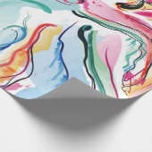 春オーガニックの波状のテクスチャ ラッピングペーパー (角)