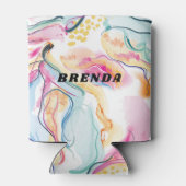 春オーガニックの波状のテクスチャ 缶クーラー (裏面)