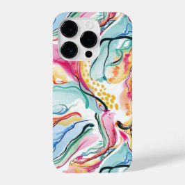 春オーガニックの波状のテクスチャ iPhone 14 PROケース