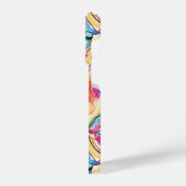 春オーガニックの波状のテクスチャ iPhoneケース (左側面)