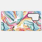 春オーガニックの波状のテクスチャ SAMSUNG GALAXYケース (裏面横)