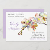 春オーキッドフローラブライダルシャワー招待 招待状 (正面/裏面)