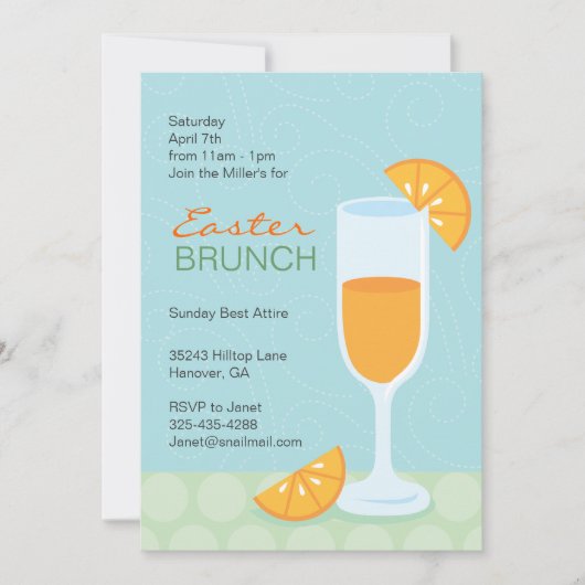 春カクテルパーティーの招待 招待状 (正面)