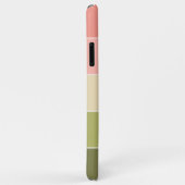 春カスタムグリーンコーラルレッド赤面ピンクストライプ Case-Mate iPhoneケース (裏面/右)