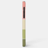 春カスタムグリーンコーラルレッド赤面ピンクストライプ Case-Mate iPhoneケース (裏面/左)