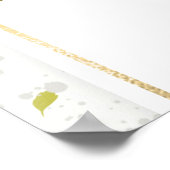 春カップルシャワー歓迎サインワイルドフラワー ポスター (角)