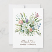 春カトリックフローラ弔問悔やみや弔慰 サンキューカード (正面)